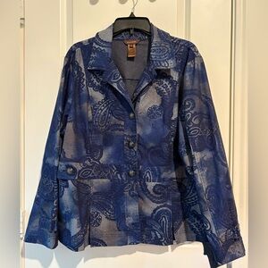 Multiples Blue Paisley Women's Blazer